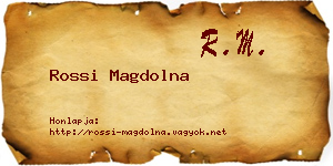 Rossi Magdolna névjegykártya